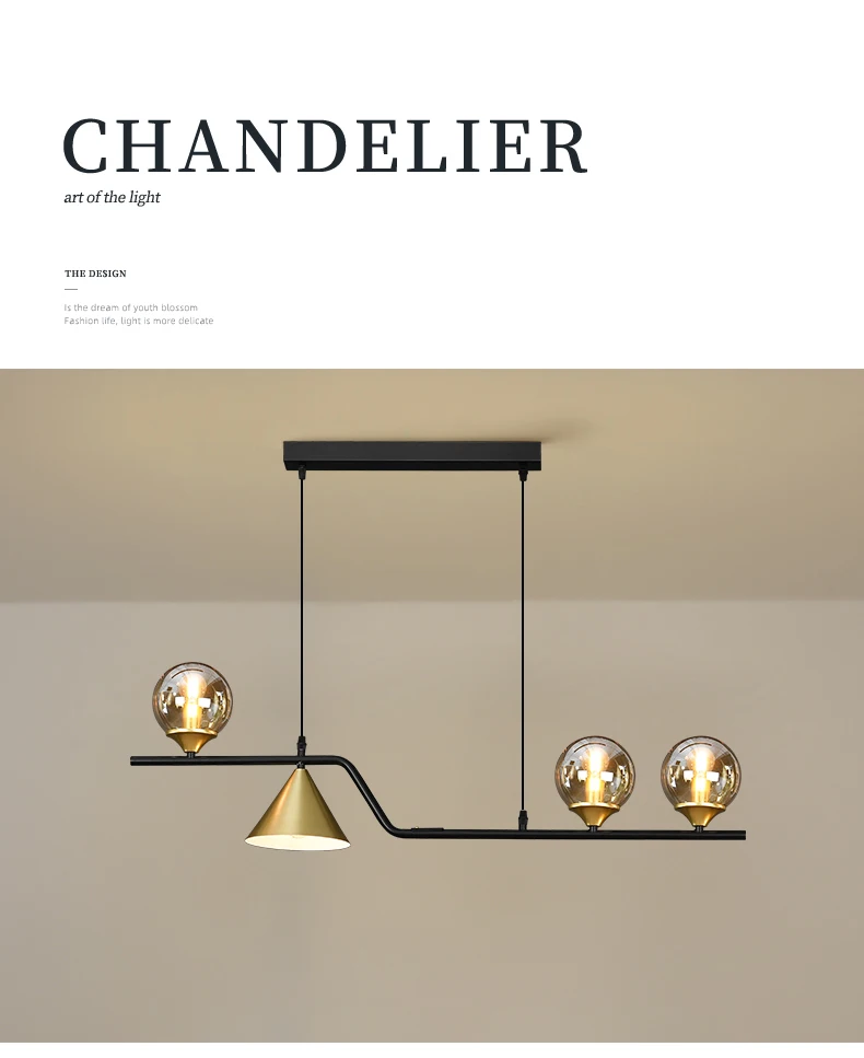 antique chandeliers Retro Nordic LED Chandelier Black Gold Pendant Lamp For Dining Room Kitchen Bar Living Room Bedroom Glass Ball E14 Hanging Light chandelier for living room