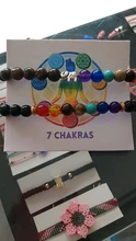 Pulsera de piedra de ojo de tigre de Lava Natural para hombre y mujer, brazalete de terapia de equilibrio curativo, joyería ajustable para rezar, 7 Cuentas de Chakra