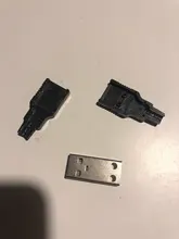 New 10pcs Type A Male USB 4 Pin Plug Socket Connector With Black Plastic Cover