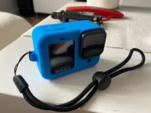 Funda protectora de silicona para GoPro Hero 9 8 Manga negra, funda carcasa, Marco con cordón, accesorio