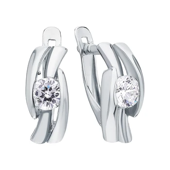 

Silver earrings with cubic zirconium sunlight sample 925