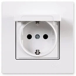 

PnpnElectrıc Gns Eqona Grounded Socket With Cover White 16A 220V AC Socket with Side Earth with Cover