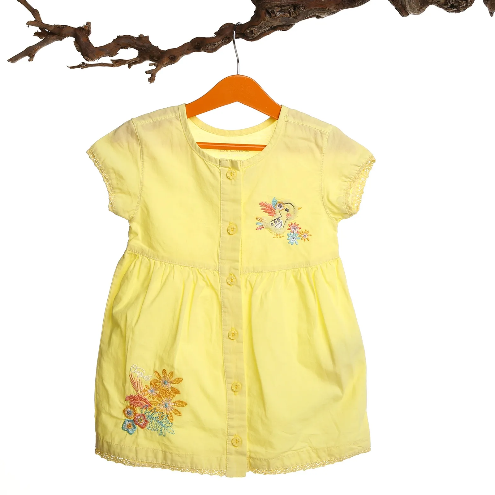 

ebebek Overdo Button Detailed Texture Baby Girl Dress