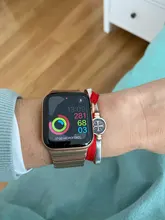 Correa de lujo para Apple watch, banda de 44mm y 40mm para iWatch de 38mm y 42mm, pulsera de reloj de acero inoxidable para Apple watch 5 6 se 3 4