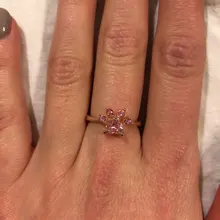 Anillo ajustable con apertura de anillos de Color dorado para mujer, con diseño de garra de gato y pata de oso, boda romántica, cristal Rosa CZ, regalos de amor, joyería