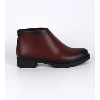 

Eleta Burgundy Leather Women 'S Boots, Chealsea Style, 2021 Fashion, Leather, Comfortable Casual, Spring, autumn, Elegant Appearance High Quality