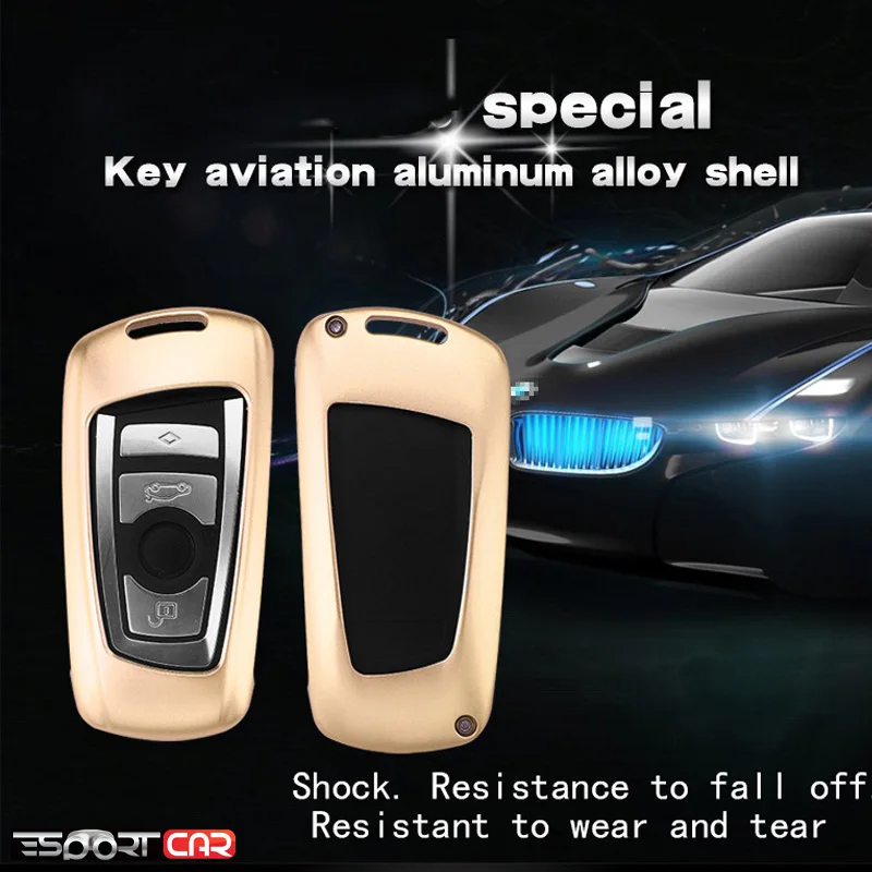 

Car Remote Key holder Auto Smart Car Key Shell For BMW Key Case 4 F Series 4 Buttons Smart key Aluminum Metal Cover Holder