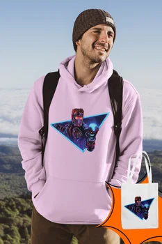 

Angemiel Wear Starlord Pink Male Hooded Sweatshirt Bags Kombin