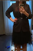 Traje adelgazante de talla grande para mujer, chaqueta con falda de malla, tendencia de dos piezas, primavera y otoño