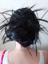 XINRAN-extensiones de moño sintético para mujeres y niños, moño desordenado y rizado, extensión de pelo para boda