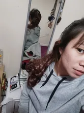 NICESY-Cola de Caballo largo ondulado marrón para mujer, extensión sintética, envoltura de cabello alrededor de poni de 22 pulgadas, 100g, Blanco/negro