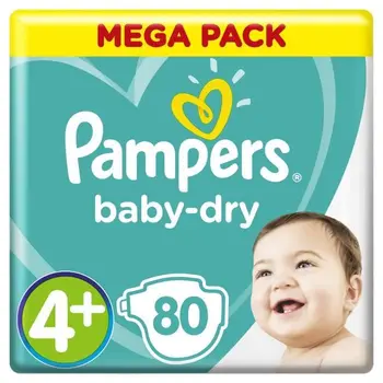 

PAMPERS Baby-Dry Size 4 +, 10-15 kg - 80 Diapers-Mega Pack