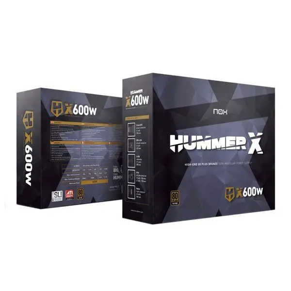 Игровой блок питания NOX NXHUMMERX600WBZ 600W