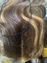 Ali Coco-mechones de pelo brasileño con degradado, extensiones de cabello humano Remy de color resaltado con cierre, P4/30