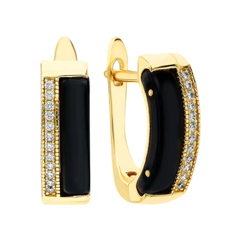 

Silver earrings with ceramics and cubic zirconia sunlight sample 925