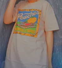 Graphic Tee T-Shirt Tapes Peaches Hipsters Grunge-Style Vintage Fashion Unisex Records