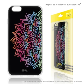 

FunnyTech®Stand case for Oppo Silicone Reno 2 L design design Geometric Mandalas vers.3 plain black background
