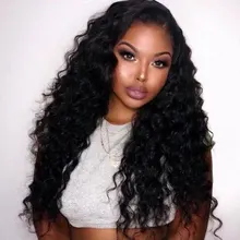 Mechones de ondas profundas sueltas 32 34 36 38 40 pulgadas, cabello Remy peruano Frontal, 3/4 mechones con cierre y Frontal negro Natural