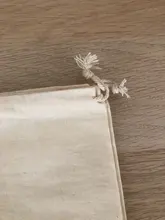 Bolsas de algodón Natural con cordón, embalaje de regalo, con logotipo personalizado impreso, 7x9, 9x12, 10x15, 13x18, 15x20cm, 100g, 130 unids/lote