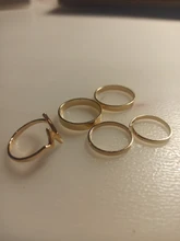 Anillo de boda con ondas y relámpago para mujer, conjunto de anillos de oro, joyería a la moda, venta al por mayor