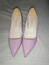 Oymlg 2020 mujeres zapatos de tacón alto Sexy de novia fiesta tacón medio puntiagudo dedo del pie de la boca baja zapatos de tacón alto zapatos de mujer zapatos de gran tamaño 35-43