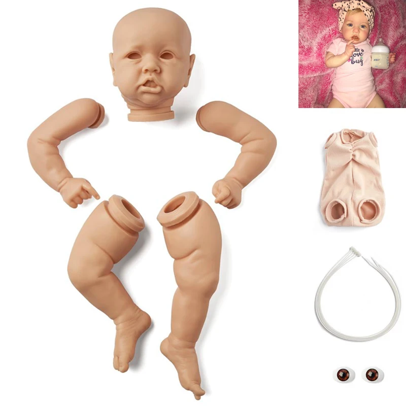 

RBG Reborn Baby Doll DIY Blank Kit Dolls 22 Inches Saskia Lifelike Newborn Bebe Vinyl Toys New Year For Children