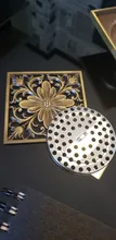 Floor Drains Strainer-Cover Bathroom-Deodorant Euro Antique Brass Square Grate-Waste