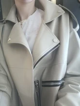 Jacket Coat Oversized Nerazzurri Long-Sleeve Drop-Shoulder Black Plus-Size Womens Zipper