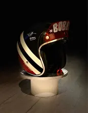 Universal 3 Snap-Button Visor abatible hacia arriba Escudo de viento para cara abierta casco de motocicleta Anti-UV, niebla y rasguño automóvil