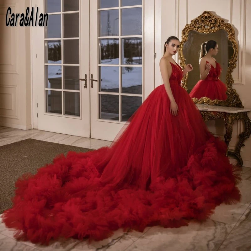 de compromiso de tul con escote en V para mujer, ropa de noche con Espalda con volantes, para fiesta de graduación, 2021|Vestidos de graduación| - AliExpress