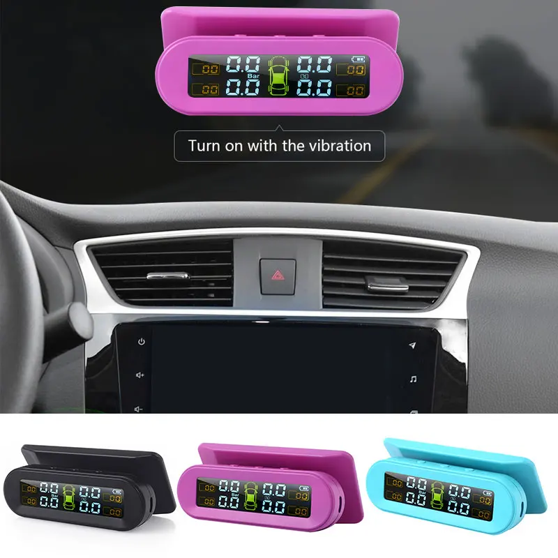 Беспроводная система контроля давления в шинах mit 4 Externe Sensor Auto Reifen Druck с солнечной