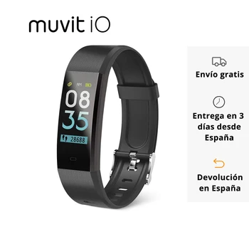 

Muvit I/O Reloj Inteligente Health Tensio Lite Pulsera de Actividad y Sueño Color Negro Uso Unisex para Deporte Ajustable Baterí