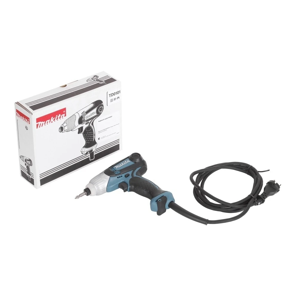 Дрель-шуруповерт электрический Makita TD0101 (Мощность 230 Вт, крутящий момент 100 Нм, Завинчивание с ударами)