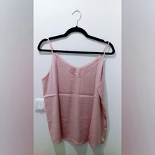 Top Women Tank-Tops Spaghetti-Strap White Cami Satin Silk Summer Camisole Basic V-Neck