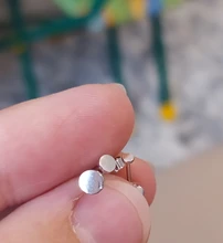 ROXI 3 unids/set 2/3/4mm Mini pendientes redondos de tuerca para mujeres y niñas pendientes inusuales Piercing 925 Plata de Ley joyería de boda