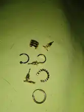 Pendiente de cartílago falso para hombre y mujer, juego de 12 unidades de Arete de hojas de oro sin perforación, Clips para las orejas, joyería