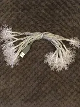 Adornos navideños para el hogar, guirnalda colgante con luz LED de copo de nieve para decoración de árbol de Navidad, regalo de Navidad, Año Nuevo, 2020