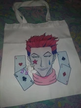 ¡Hisoka Morow de Hunter X Hunter Anime HxH hombro bolsas de lona de gran capacidad de la Universidad bolso Harajuku mujer bolsa de la compra