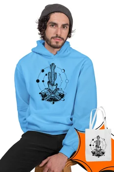 

Angemiel Wear Desert And Gun Blue Men 'S Hooded Sweatshirt Bags Kombin