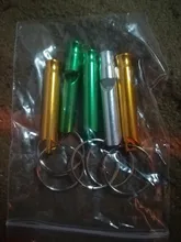 Silbato de aluminio para entrenamiento de palomas, llavero portátil, ajustable, alarma, para gatos y perros, 5 uds.