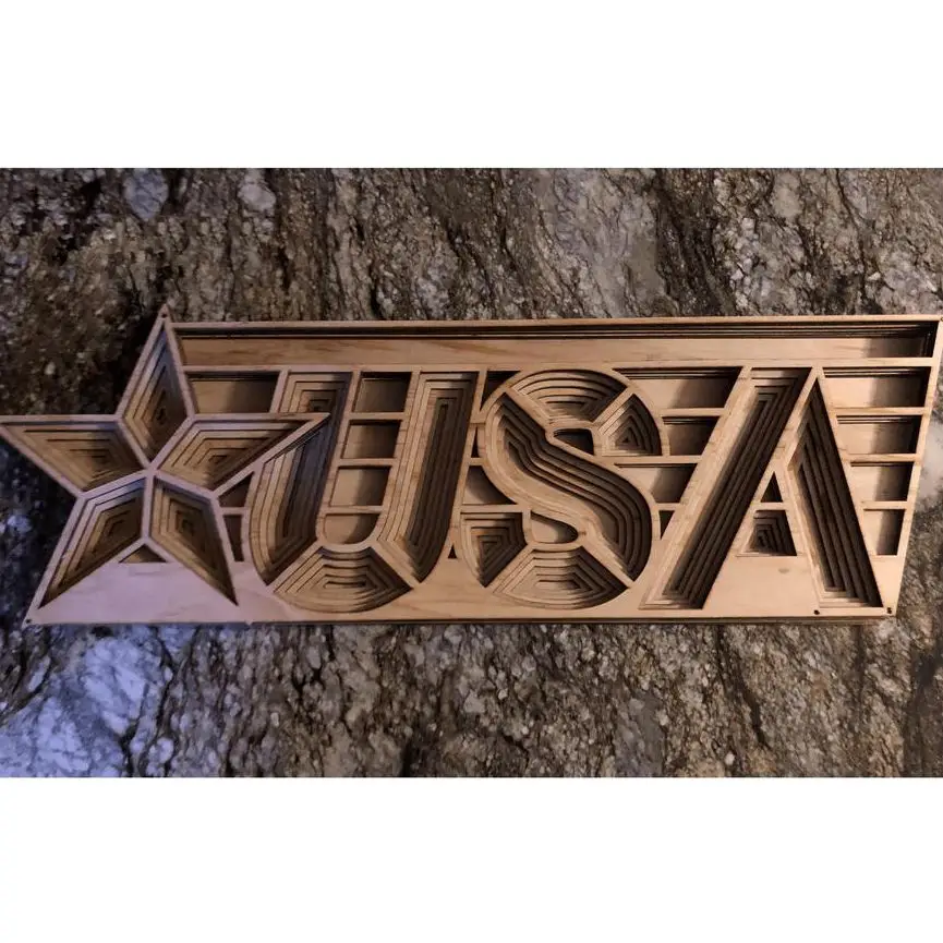 Шаблон файлы для лазерной резки многослойная Mandala США цифровой CNC шаблон Вектор