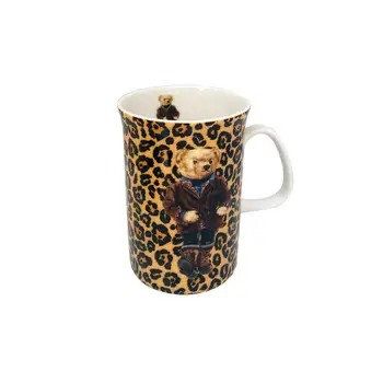 

Leopard Teddy Bear Patterned Porcelain Porcelain Coffee Mug