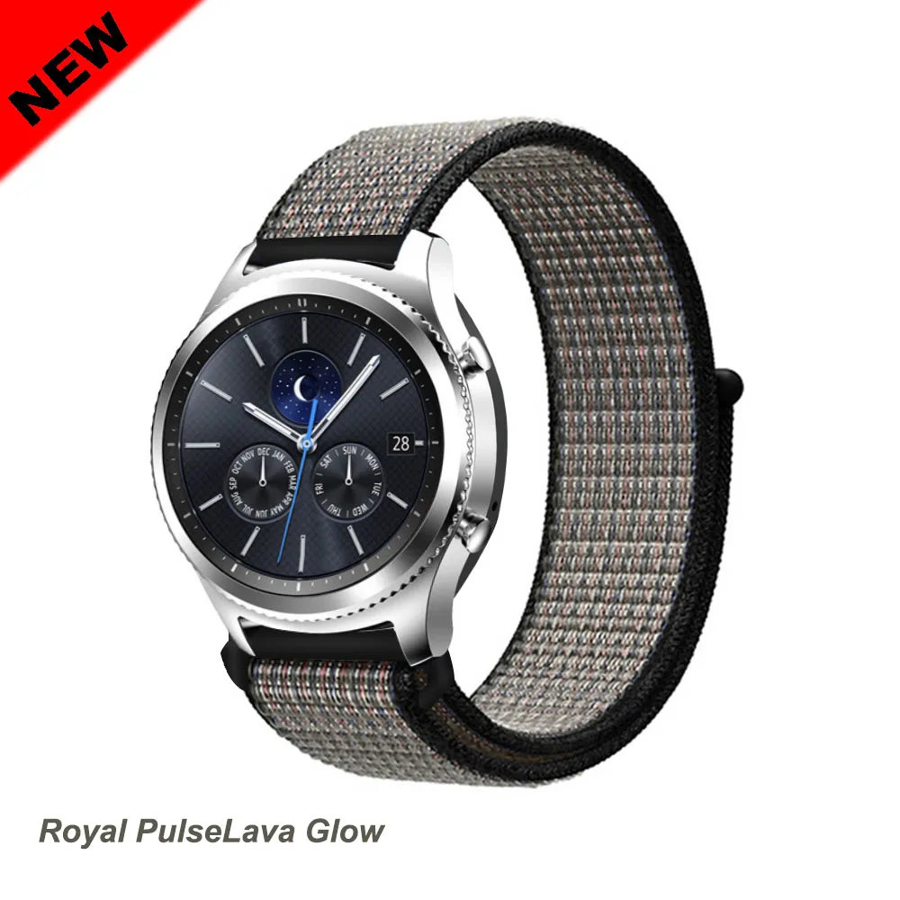 Ремешок для samsung gear s3 frontier amazfit bip huawei watch gt 2 ремешок 20 мм 22 мм ремешок для часов нейлоновый ремешок для часов galaxy watch 46 мм - Цвет ремешка: Royal PulseLava