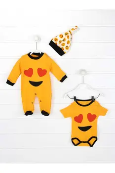 

Yellow Baby Boy Badili 3 PCs Rompers