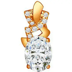 

Sokolov pendant with 10 cubic zirconia silver plated