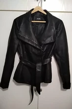 Jacket Short Turn-Down-Collar Spring Faux-Leather AORRYVLA Fashion Women New Length Slim-Style