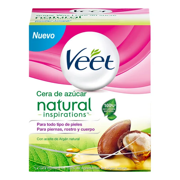 Veet Natural Inspirations, восковая банка для удаления теплых волос 250 мл