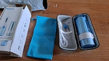 Irrigador de agua recargable portátil, con 4 modos, 5 puntas de repuesto, IPX7, bolsa de viaje impermeable, incluye limpieza de la nariz