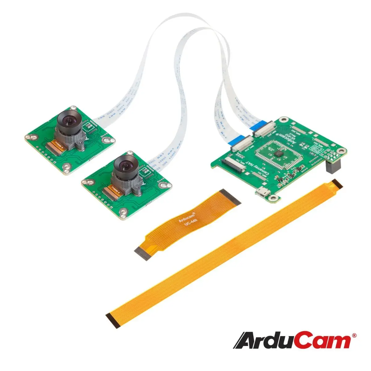 Kit Bundle Fotocamera Stereoscopica Arducam 1Mp * 2 Per Raspberry Pi, Nvidia Jetson Nano/Xh10Nx, Due Ov9281 Global Otturatore Monochrom