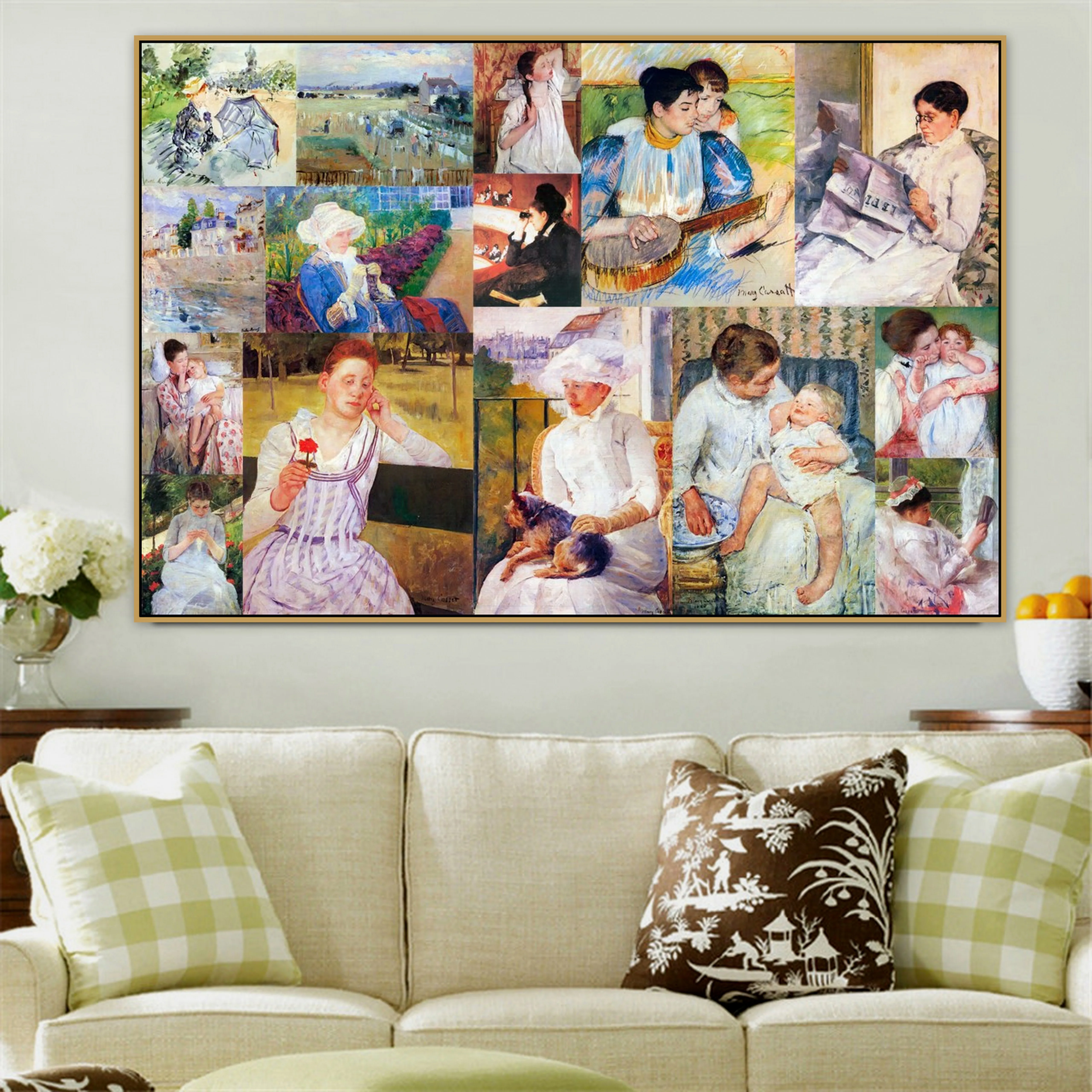 Cassatt and Morisot старый известный мастер художники мать и ребенок холст картина фото